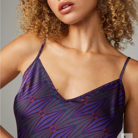 Savage x Fenty Purple Night Star Chaser Satin Slip Chemise - Picture 6 of 14